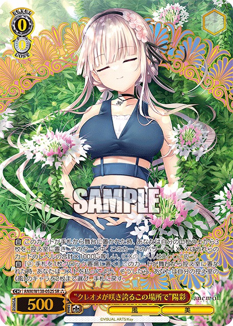 “クレオメが咲き誇るこの場所で”陽彩 (SR) 【ANM/W138-052SR】